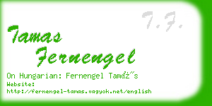 tamas fernengel business card
